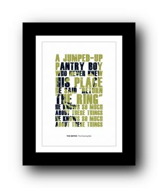 The Smiths ❤ This Charming Man ❤ Song Lyrics Poster Art Limited Edition Print 3
