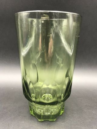 Vintage 6.  5 " Olive Green Glass Tumbler,  Continental Can Company