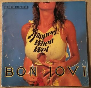 Bon Jovi Slippery When Wet Tour Of The World Concert Program 1987 Photos Galore