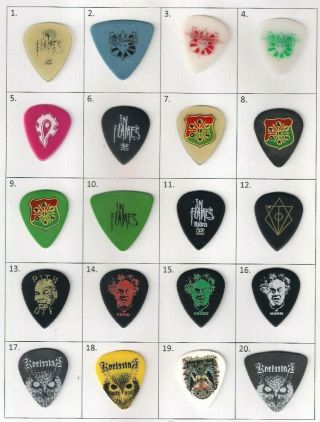 (6 Of 20) Rare And Collectable In Flames Guitar Pick /plectrum