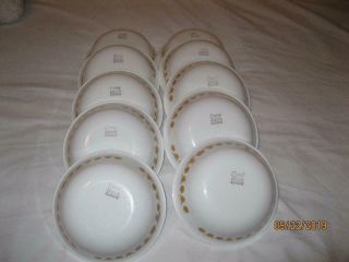 10 - Vintage Corelle Butterfly Gold Cereal / Soup Bowls 6” Discontinued Exuc