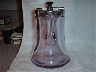 Antique Heisey Syrup Pitcher Sun Purple with a Wide Bottom 2