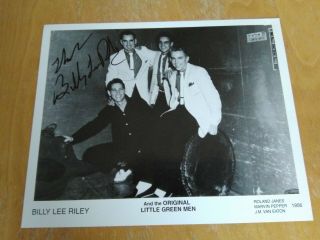 Billy Lee Riley - Signed 8 X 10 " Photo.  Rockabilly,  Elvis Presley,  Sun Records.