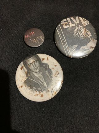 Music Rock Badges.  Elvis And Adam Ant