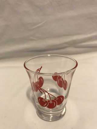 Set Of 4 Libbey Triple Cherry Juice Glasses. 2