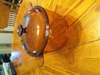 Pyrex Vision Corning Ware Amber Glass 3.  5 L Stock Pot France