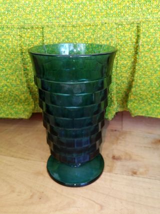 Teal Colony Whitehall Fostoria American Cubist Tall Ice Tea Glass Great Vintage