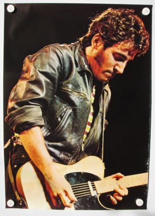 Bruce Springsteen Vintage Large 1980s Record Store Poster Punk