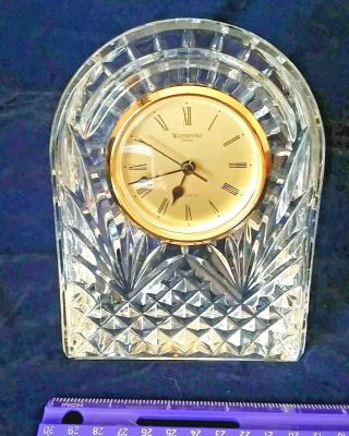 Waterford Crystal Large Dome Clock Art Deco Table Desk Quartz