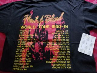 Poison 1990 - 91 Tour Shirt SZ XL Plus Satin Backstage Pass 4