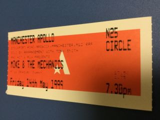 Mike And The Mechanics - 14/05/1999 Manchester Apollo Concert Ticket Stub