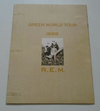 R.  E.  M.  Green World Tour 1989 European Concert Programme