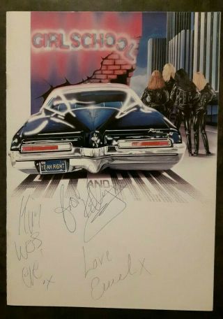 Girls School Programme - Hit And Run Tour 1981 - Autographed & Ticket