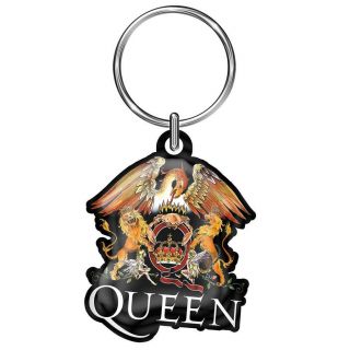 Official Licensed - Queen - Crest Keychain Rock Keyring Freddie Mercury
