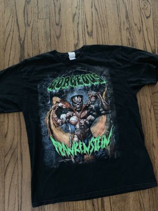 Gorgeous Frankenstein Shirt Size L Danzig Rock Tee Shirt Shape