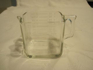 Square Clear Glass Measuring Cup - 1 Cup Size