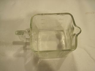 Square clear glass measuring cup - 1 Cup size 3