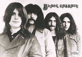 Black Sabbath Group Shot Large Fabric Poster / Flag 1100mm X 750mm (hr)