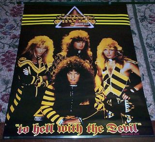 Stryper To Hell With Devil Vintage 1987 Group Poster