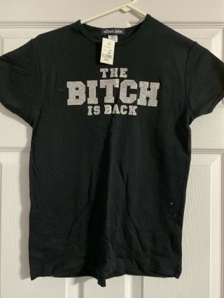 Vintage Elton John Bitch Is Back Concert T - Shirt And Hat