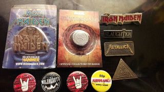 Music Badges - Metal/rock - Iron Maiden,  Metallica,  Def Leppard