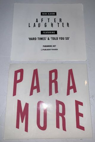 Paramore Foster The People After Laughter Summer Tour Pink Logo Sticker Rare