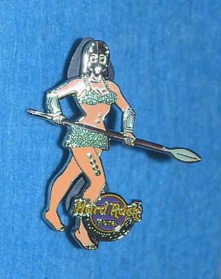 Hard Rock Cafe 2008 Hollywood Medieval Girl In Skimpy Chain Mail Pin (no.  46183)