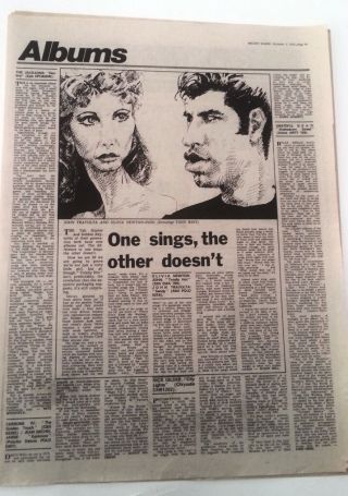 Olivia Newton - John / Travolta Album Reviews 1978 Uk Article / Clipping