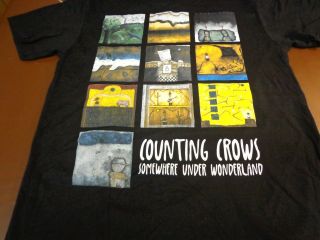 Counting Crows Somewhere Under Wonderland Tour 2015 Black T - Shirt Medium O9