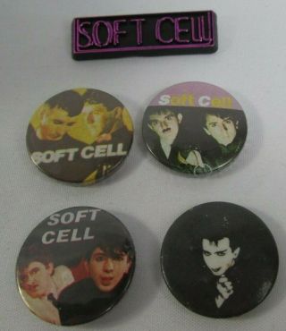 Soft Cell Marc Almond 5 X Vintage Early 1980s 25mm Badges Buttons Pins Punk