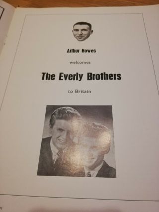 The Everly Brothers concert souvenir programme 2