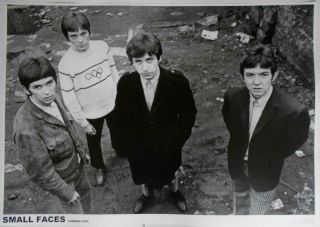 Small Faces Steve Marriott,  Ronnie Lane,  London 1965,  33 X 23 Inch B&w Poster