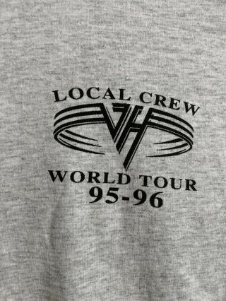 Vintage Van Halen World Tour Local Crew T Shirt 95 - 96 Xl Never Worn