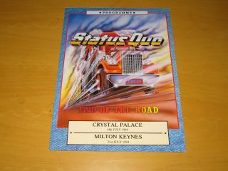 Status Quo - 1984 End Of The Road - Crystal Palace Milton Keynes Tour Programme