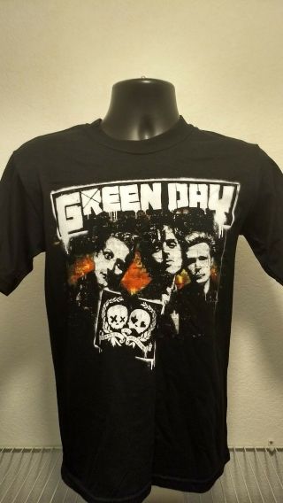 Green Day Los Angeles,  Ca.  2009 Concert Tour T Shirt 2 Sided Size Small Rock