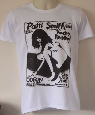 Patti Smith T - Shirt Gig Flyer Poster Group Ramones Television Rem The Clash