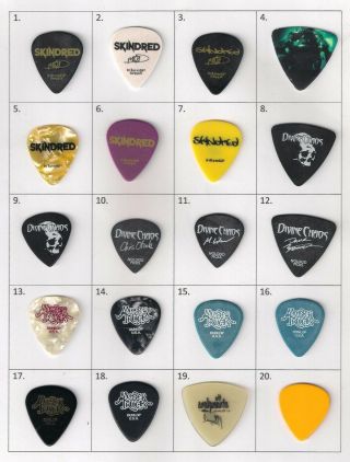 (16 Of 20) Rare And Collectable Monster Truck Guitar Pick / Plectrum