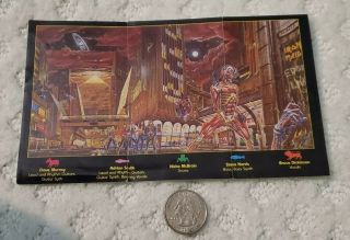 Vintage Iron Maiden Cassette Mini Poster Promo Ad " Somewhere In Time " 8 " X 4 "