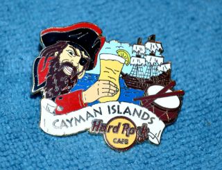 Hard Rock Cafe Cayman Islands Pirate Drinking A Beer Pin 70051
