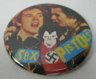 The Sex Pistols Sid Vicious Large Vintage Circa 1980 55mm Badge Pin Button Punk