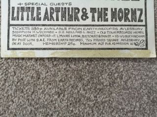 Nine Below Zero/Fleshtones/Little Arthur & the Horns - 1982 FRIARS Aylesbury FLYER 2