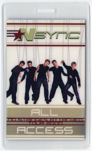 N Sync Authentic 2000 Tour Laminated Backstage Pass Justin Timberlake