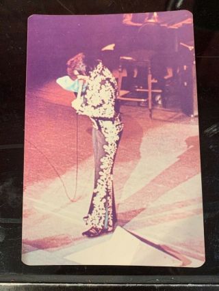 Very Rare 1974 Elvis Presley Concert Photo Black Spanish Flower Blue/green Stone
