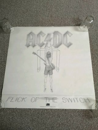 Ac/dc - Flick Of The Switch Usa Promo Poster 1983