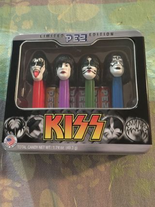 Kiss Pez Limited Edition 4 Pc Set In Collectible Tin Nib 2012 Live Nation
