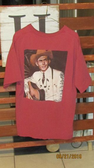 Vtg.  " Hank Williams " Boyhood Home Georgiana Alabama Red Xl T - Shirt Country Music