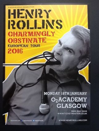 Henry Rollins,  Black Flag,  Punk,  Poster,  Gigs,  Tours,  The Ramones,  The Clash