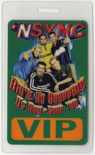 N Sync Authentic 1999 Tour Laminated Backstage Pass Justin Timberlake
