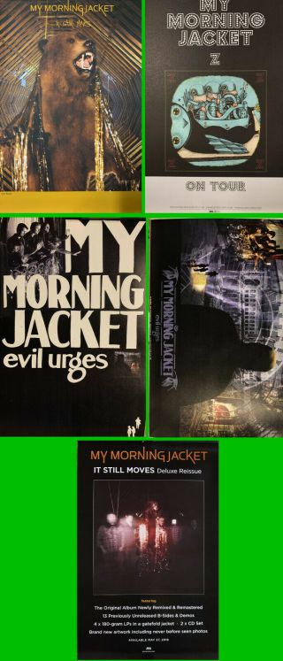 Set Of 4 My Morning Jacket Promo Posters It Still Moves Z Evil Urges Jim James