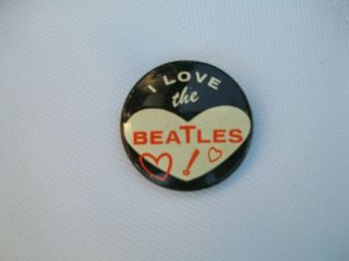 The Beatles Button Badge " I Love The Beatles " Uk P&p